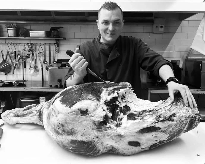 Découpe viande - copains comme cochons